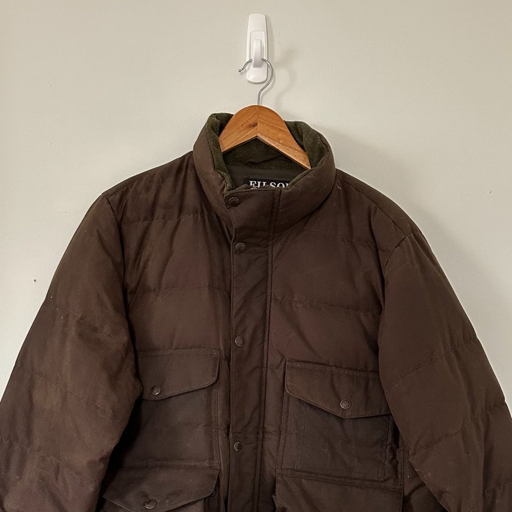 Filson Waxed Canvas Down Cruiser Puffer Jacket M